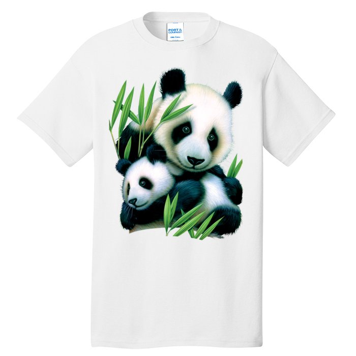 Panda and Cub Tall T-Shirt