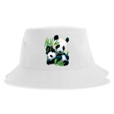 Panda and Cub Sustainable Bucket Hat