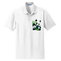 Panda and Cub Dry Zone Grid Polo