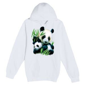 Panda and Cub Premium Pullover Hoodie