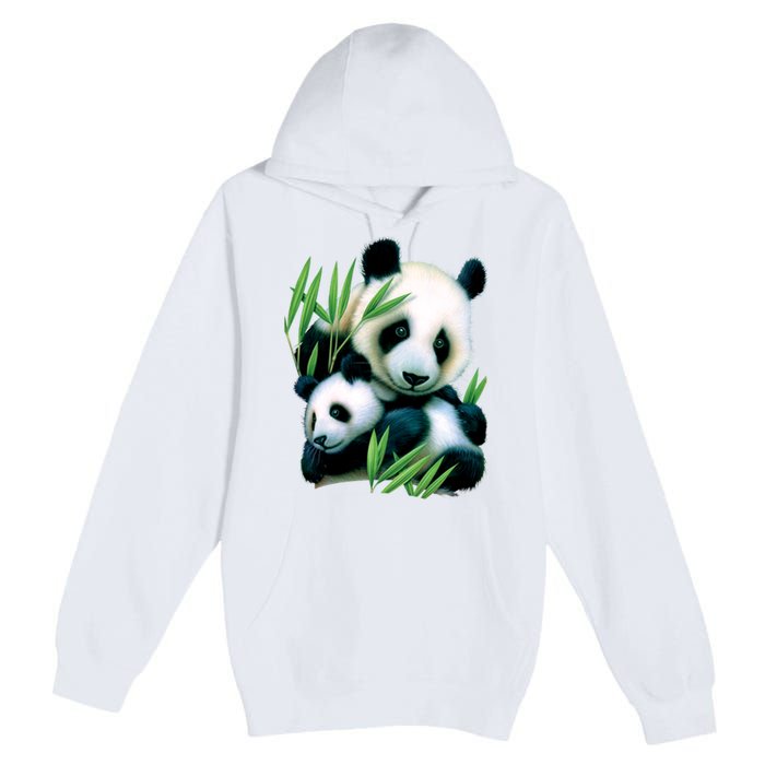 Panda and Cub Premium Pullover Hoodie