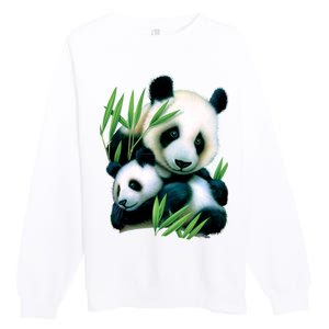 Panda and Cub Premium Crewneck Sweatshirt