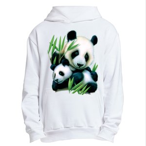 Panda and Cub Urban Pullover Hoodie