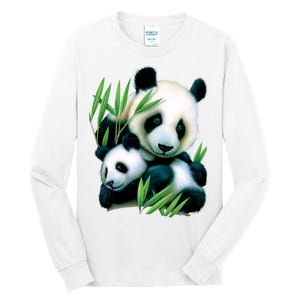 Panda and Cub Tall Long Sleeve T-Shirt