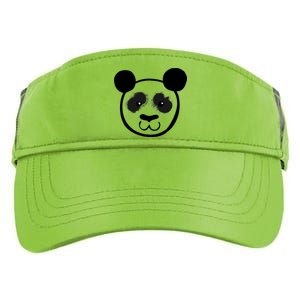 Panda Bear Face Silhouette  Adult Drive Performance Visor