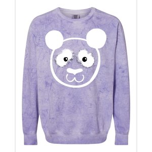 Panda Bear Face Silhouette  Colorblast Crewneck Sweatshirt