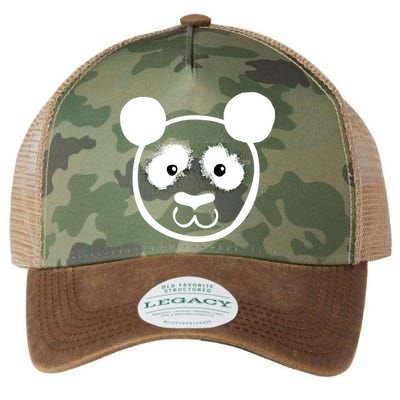Panda Bear Face Silhouette  Legacy Tie Dye Trucker Hat