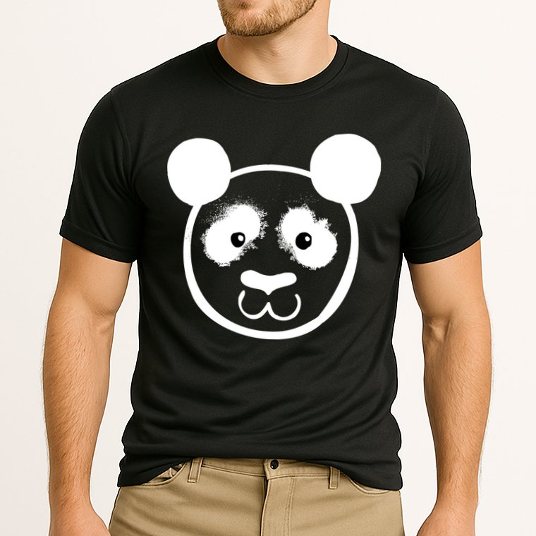 Panda Bear Face Silhouette  Cooling Performance Crew T-Shirt