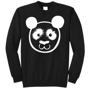 Panda Bear Face Silhouette  Sweatshirt