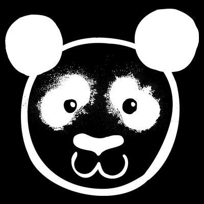 Panda Bear Face Silhouette  T-Shirt