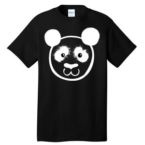 Panda Bear Face Silhouette  Tall T-Shirt