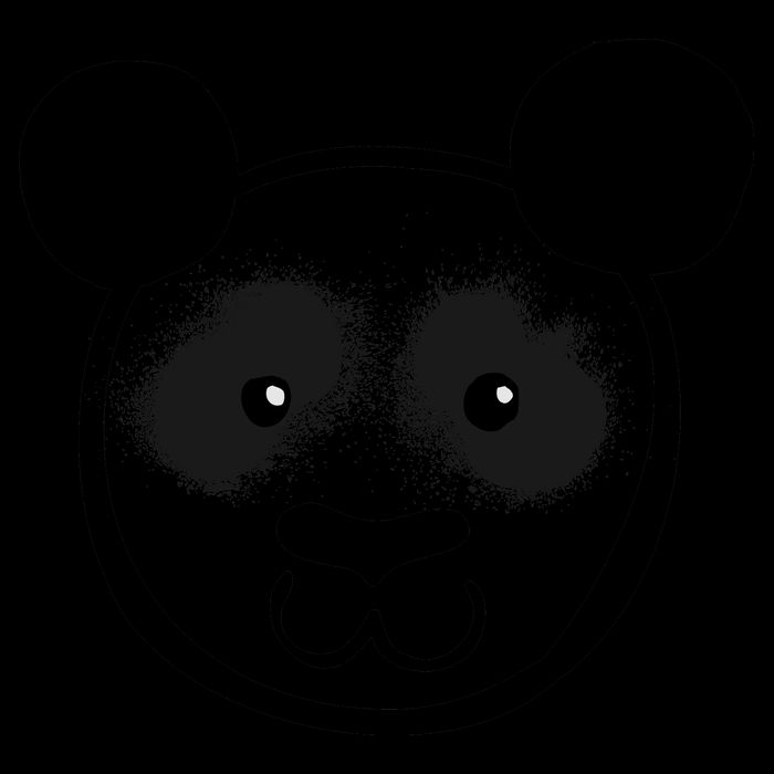 Panda Bear Face Silhouette  Mug