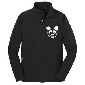 Panda Bear Face Silhouette  Core Soft Shell Jacket