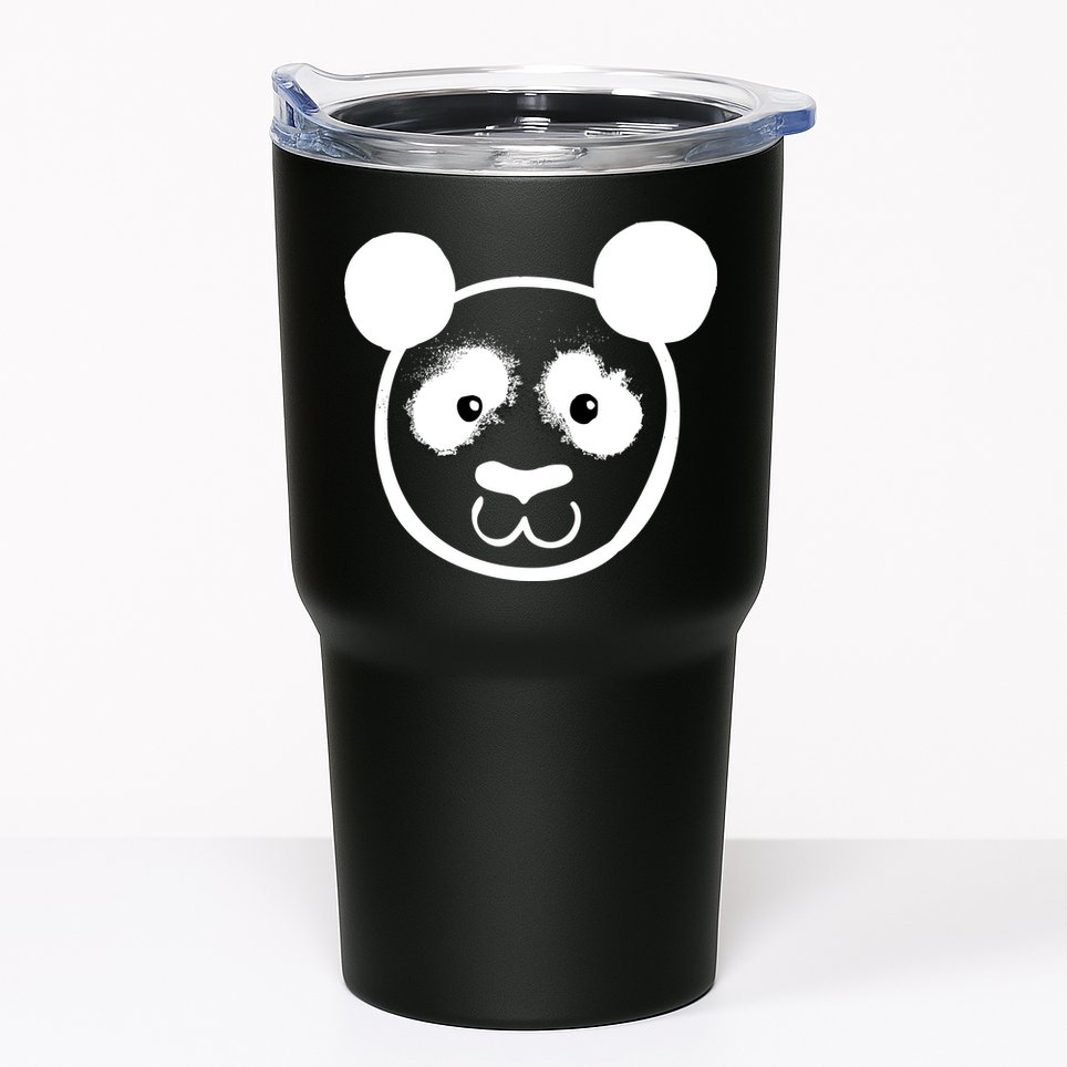 Panda Bear Face Silhouette  Tumbler