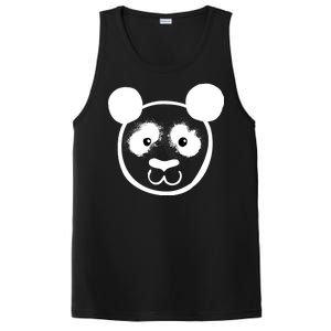 Panda Bear Face Silhouette  PosiCharge Competitor Tank