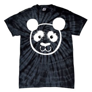 Panda Bear Face Silhouette  Tie-Dye T-Shirt