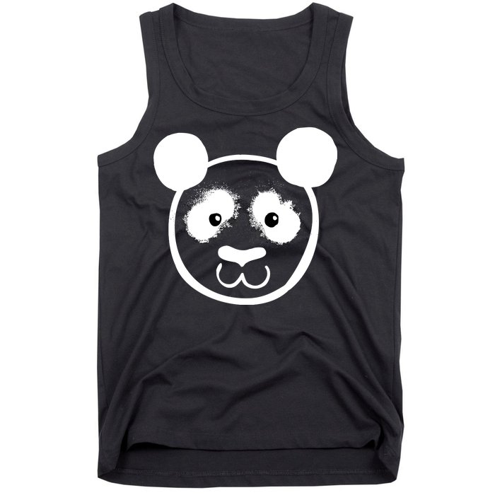 Panda Bear Face Silhouette  Tank Top