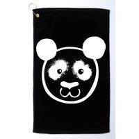 Panda Bear Face Silhouette  Golf Towel