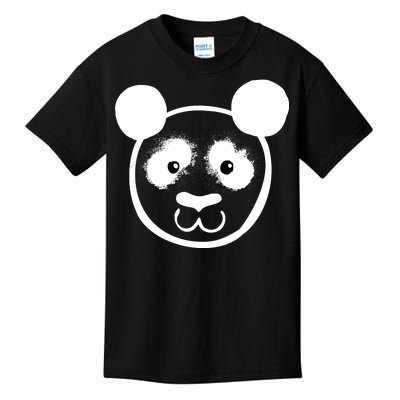 Panda Bear Face Silhouette  Kids T-Shirt