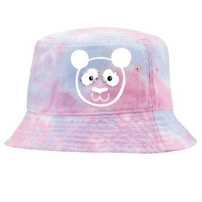 Panda Bear Face Silhouette  Tie-Dyed Bucket Hat