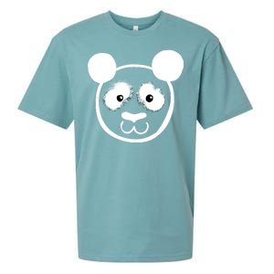 Panda Bear Face Silhouette  Sueded Cloud Jersey T-Shirt