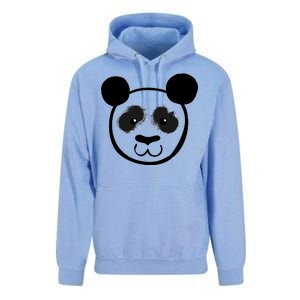 Panda Bear Face Silhouette  Unisex Surf Hoodie