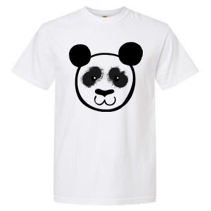 Panda Bear Face Silhouette  Garment-Dyed Heavyweight T-Shirt