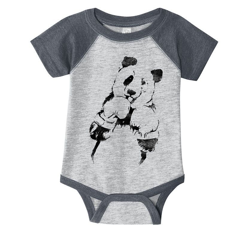 Panda Boxing Vintage Infant Baby Jersey Bodysuit