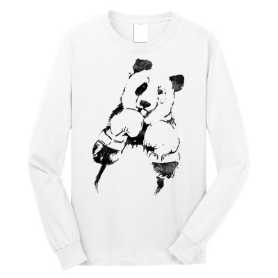Panda Boxing Vintage Long Sleeve Shirt