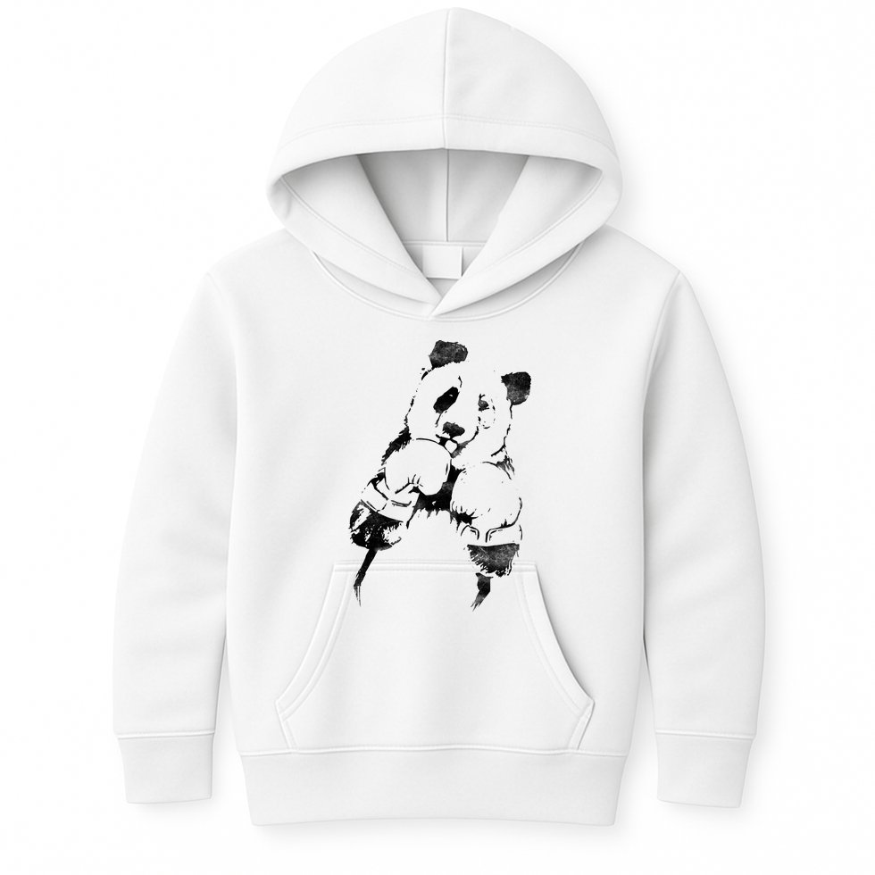 Panda Boxing Vintage Kids Hoodie