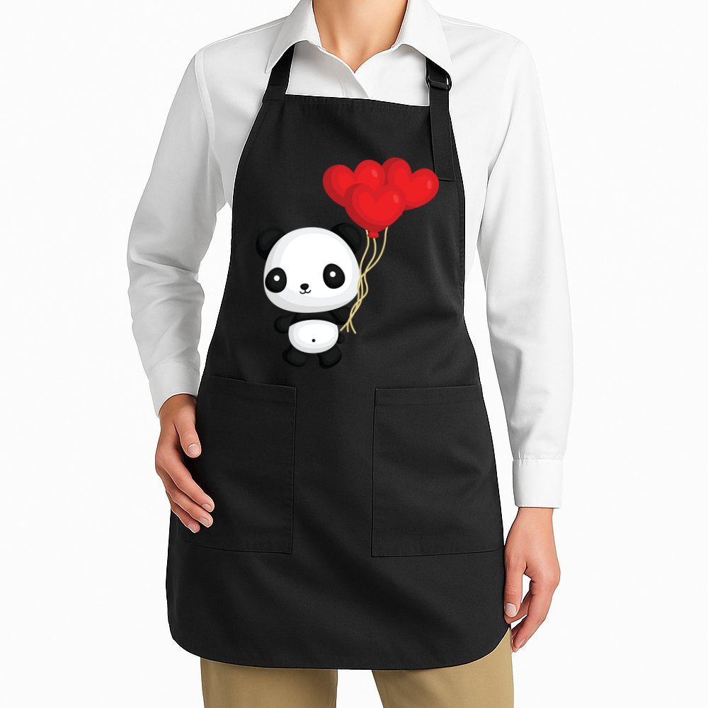 Panda Full Of Hearts Apron