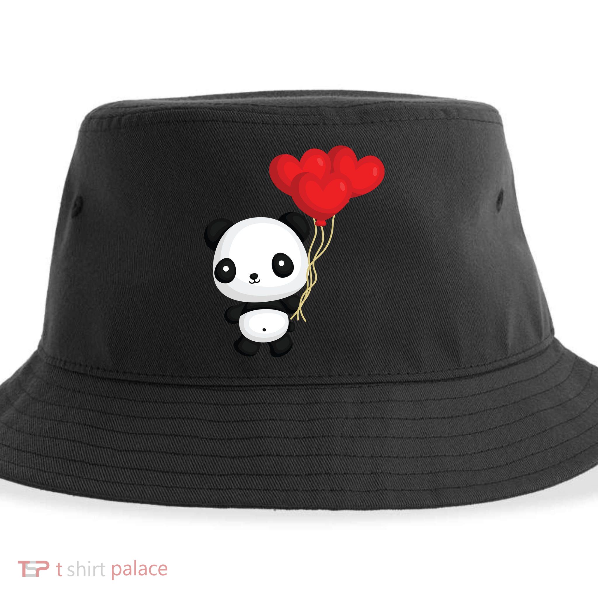 Panda Full Of Hearts Sustainable Bucket Hat