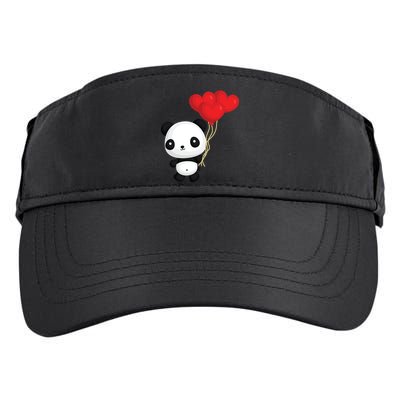 Panda Full Of Hearts Adult Drive Performance Visor