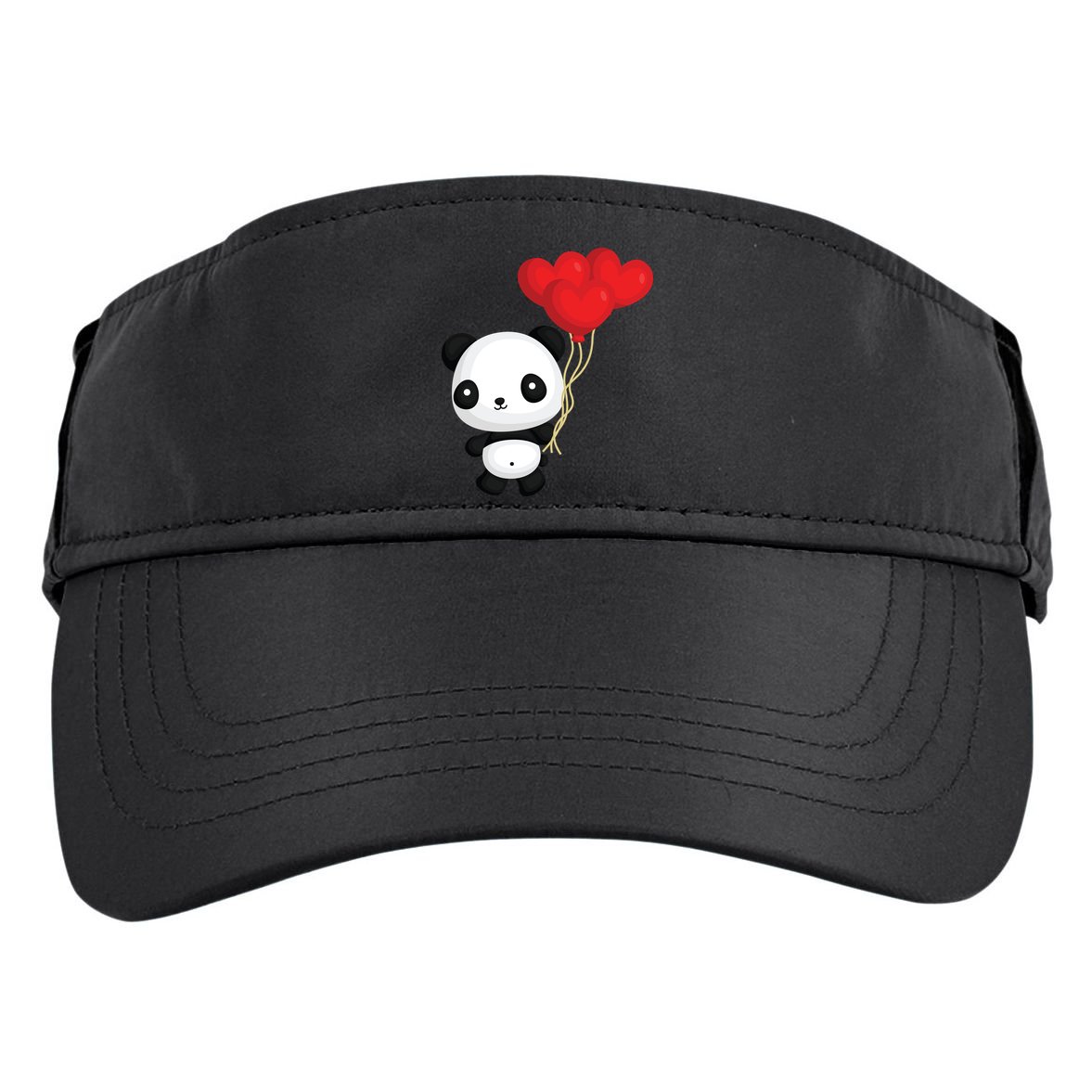 Panda Full Of Hearts Adult Drive Performance Visor
