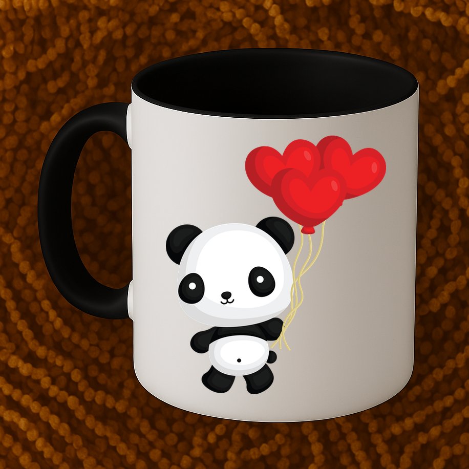 Panda Full Of Hearts Mug