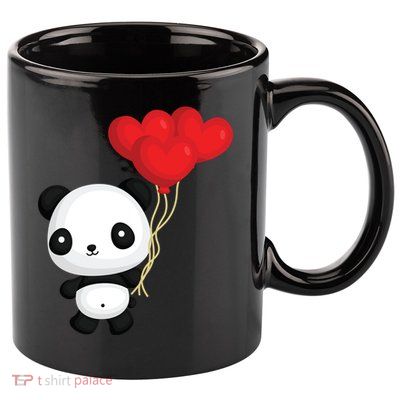 Panda Full Of Hearts 11oz C Handle Ceramic Mug