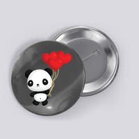 Panda Full Of Hearts Button