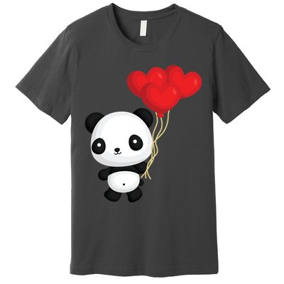 Panda Full Of Hearts Premium T-Shirt