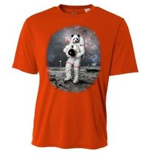 Panda In Space Astronaut Cooling Performance Crew T-Shirt