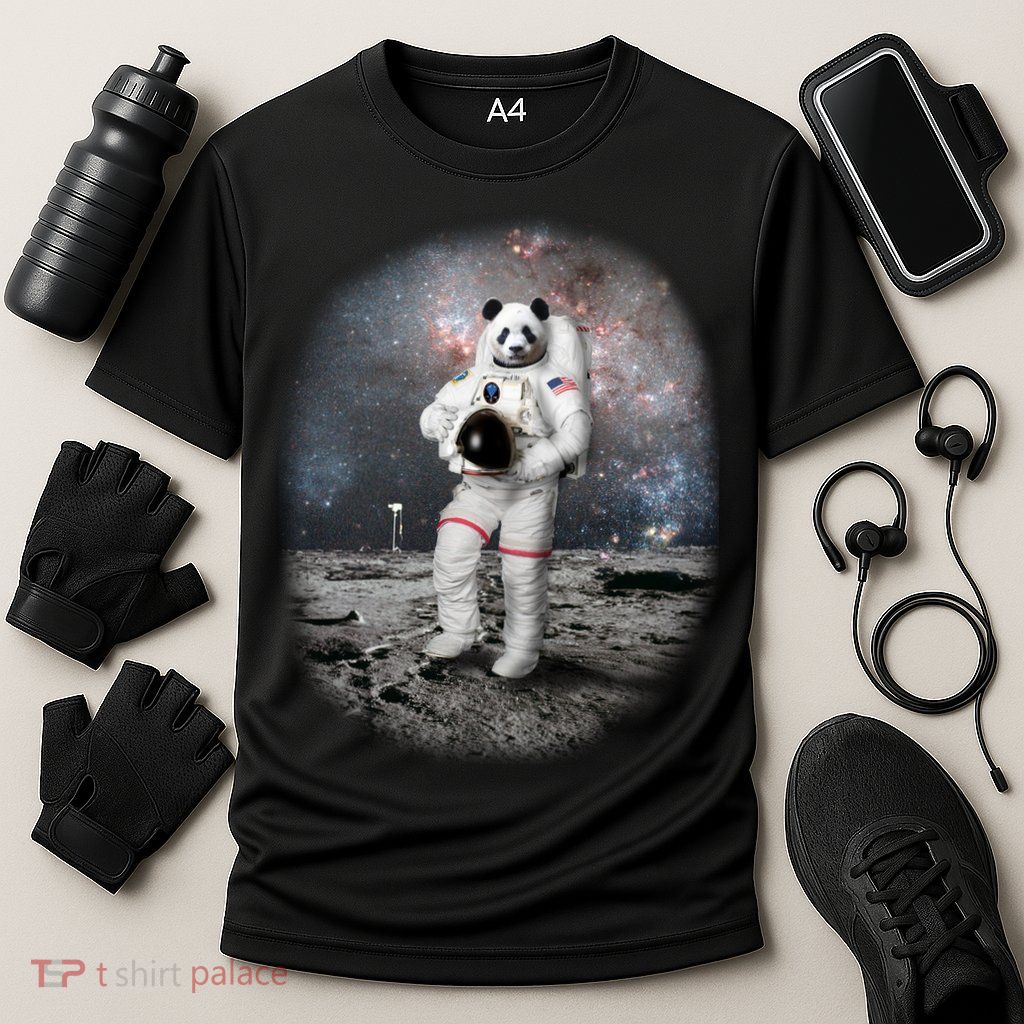 Panda In Space Astronaut Performance Shirt
