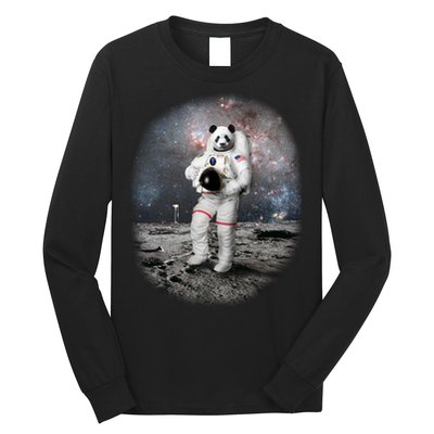Panda In Space Astronaut Long Sleeve Shirt