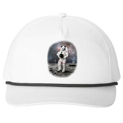 Panda In Space Astronaut Snapback Five-Panel Rope Hat