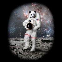 Panda In Space Astronaut Drawstring Bag