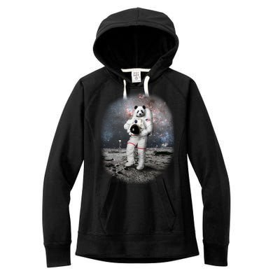 Panda In Space Astronaut Women's Fleece Hoodie