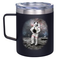 Panda In Space Astronaut 12oz Stainless Steel Coffee Mug