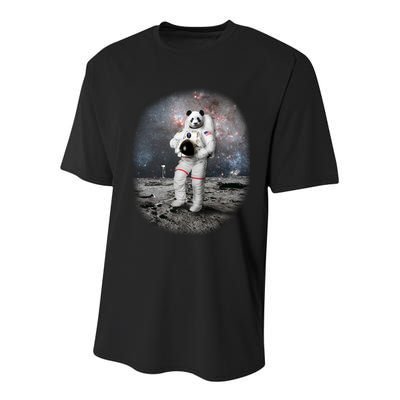 Panda In Space Astronaut Youth Performance Sprint T-Shirt