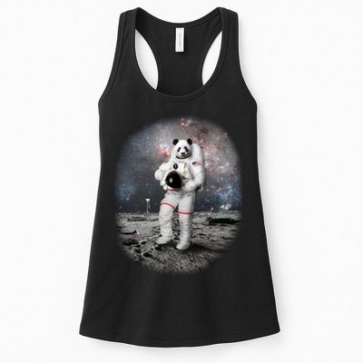 Panda In Space Astronaut Womens Tank Top
