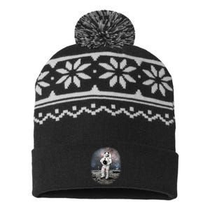 Panda In Space Astronaut USA-Made Snowflake Beanie