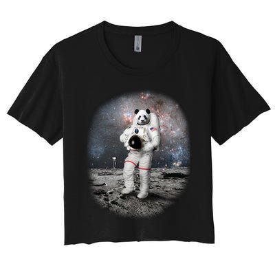 Panda In Space Astronaut Crop Top