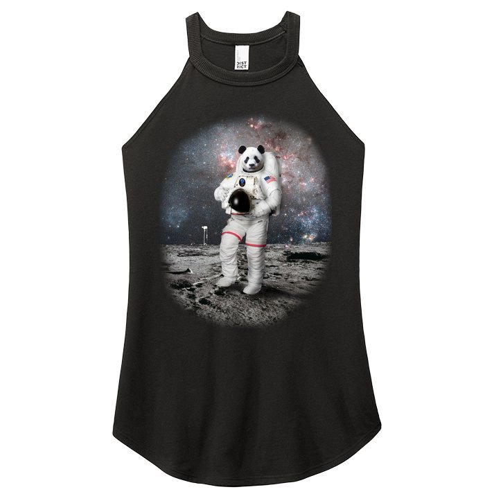 Panda In Space Astronaut Women's Perfect Tri Rocker Tank
